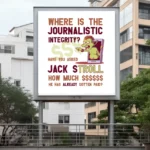 Counter Billboard Bandit Emerges With Question For Jack Stroll
