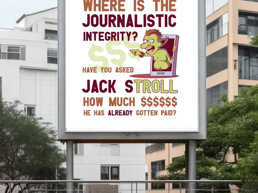 Counter Billboard Bandit Emerges With Question For Jack Stroll